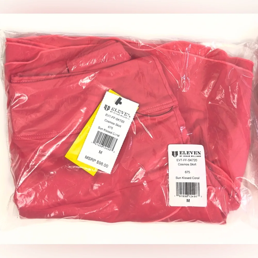 EleVen by Venus Williams | Cosmos Quick-Dry Tennis Skirt Sun Kissed Coral    NWT - Picture 6 of 9